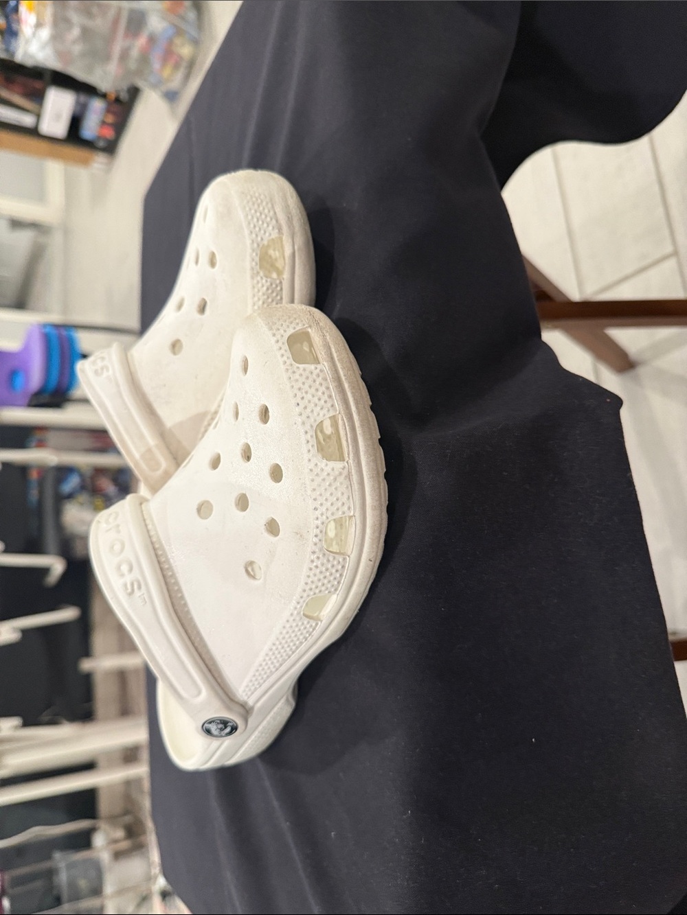 CROCS Kids Cream Classic Clog with Vent Holes